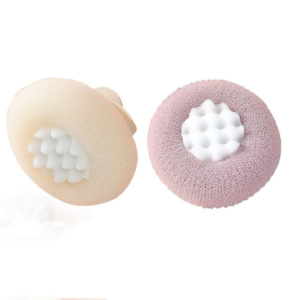 Super Soft Sunflower Suction Cup Bath Ball Purple/Beige - 2 Piece
