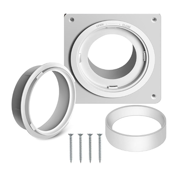 Dryer Vent Wall Plate with Hose(4 Inch 8 Feet) Compatible with None