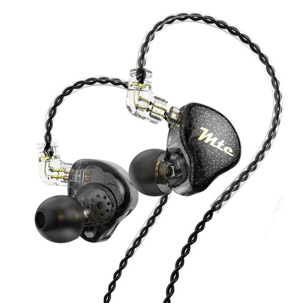 TRN MTE 10mm Dynamic Driver Earbuds - Black with Mic
