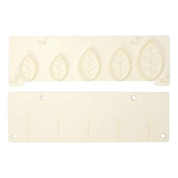 Cutter Complete Rose Leaf Maker Fondant Mould Flower Veiner Tool Cut Out
