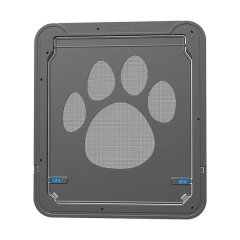 11.4-inches Lockable Magnetic Flap Pet Cat &amp; Dog Screen Door - Black