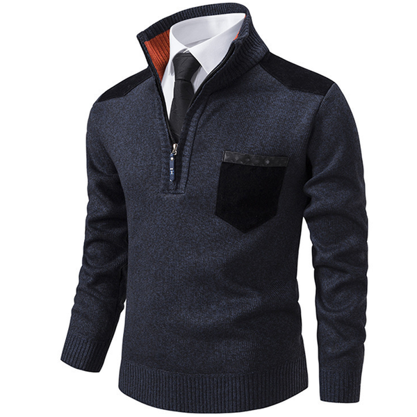 Men Thick Sweater Winter Warm Knit Sweater Pullover Knitted Turtleneck