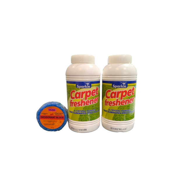 Pack of 2 Sparkle Carpet Freshner With Deo Block