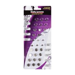 Batteries - Alkaline Button - Assorted - 1.5V - 30 Pack
