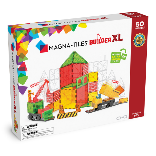 Magna-Tiles - Magnetic Construction Set - Builder XL - 50piece