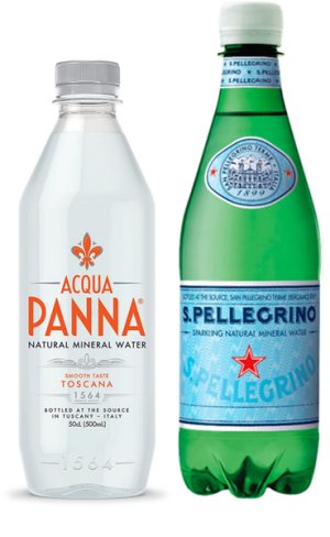 Acqua Panna (500ml) &amp; San Pellegrino (500ml) Mineral Water - 12 Pack