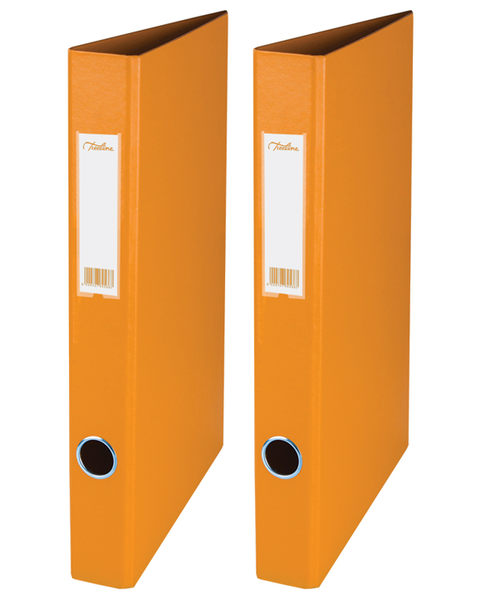 Pack of 2 Treeline A4 2-Ring Ringbinders Ring Binder Files - Orange