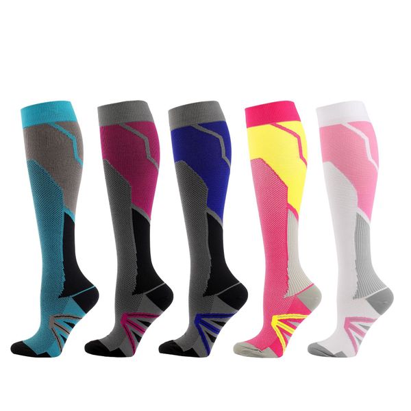 Compression Socks for Men and Women Long Pairs Pack of 5 -Running Gym Work