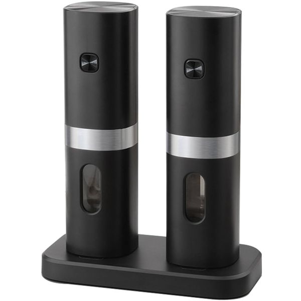 Set of 2 Electric Salt and Pepper Grinders, Suitable for Salt, Pepper