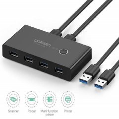 UGreen 30768 USB3.0 4IN 2OUT Share Switch-BK