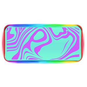 XXL - Antislip LED RGB Gaming Deskpad - Blue Pink