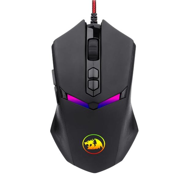 Redragon NEMEANLION 7200DPI 6-Button RGB Gaming Mouse - Black