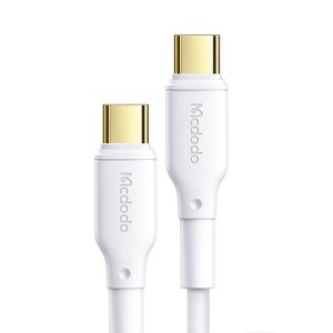 Mcdodo Fast Charging Type C USB C Cable , 100w Gold 24k Plated White Series