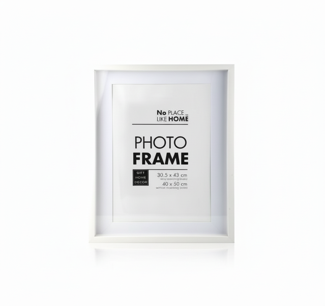 No Place Like Home White Shadow Box Frame 40x50 cm for Photos and