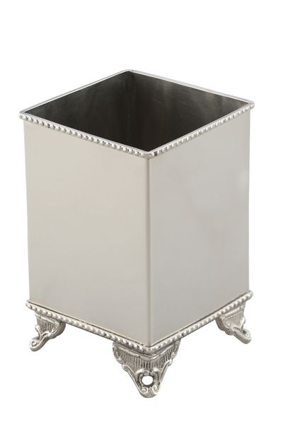 Silver Plated Decorative Square Flower Vase With Legs
