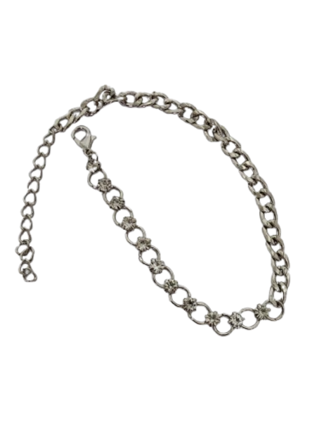 Anklet Chain Set With Crystal Stones