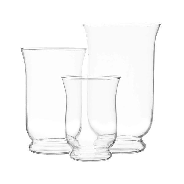 Hurricane Pillar Candle Holder/Vase - Set Of 3
