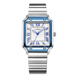 Men's Business Roman Square Luminous Waterproof Watch