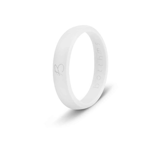 botthms White Ladies Active Silicone Ring
