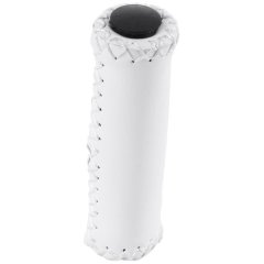 leather bicycle Grips Grips handlebars Cover White - 2 Piece