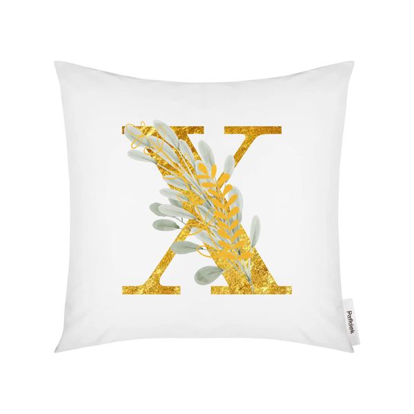 Pandok - Scatter Cushion Cover with Inner - Golf Floral Letter A