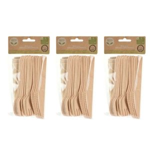 Bamboo Disposable Cutlery Set - 72 Pieces