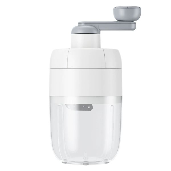 Portable Shaved Ice Machine Household Manual Ice Crusher - White&amp;Grey