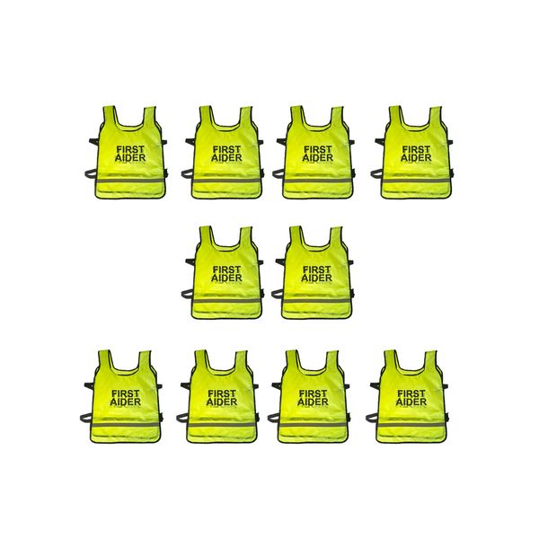 10 Pack - Firstaider Safety Vest