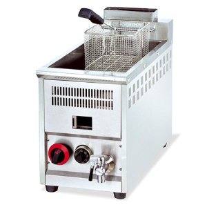 Aloma - Single Gas Deep Fryer - 16L - Silver