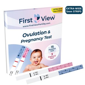 FirstView 5mm Extra-Wide Ovulation &amp; Pregnancy Test Kit (15 LH + 3 HCG)