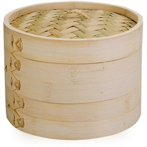 Ibili - Moka 2 Tier Bamboo Steamer 20cm
