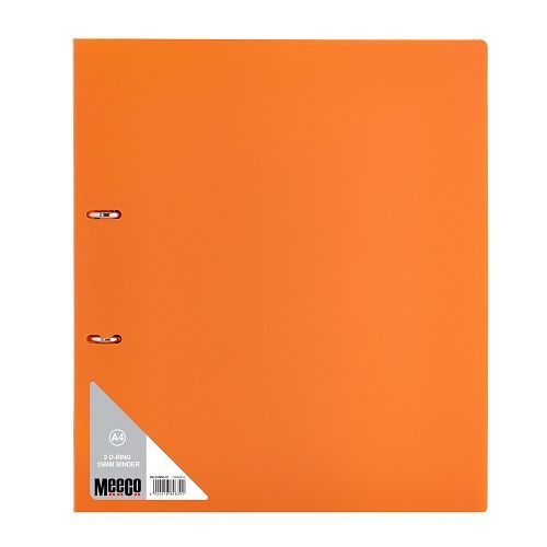 Meeco: A4 2 D-Ring Binder File - Orange