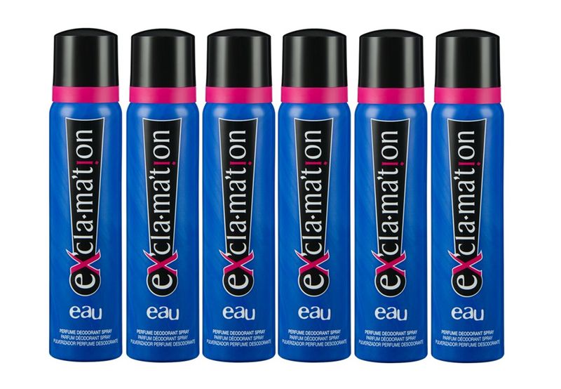 Exclamation Eau Perfume Body Spray 6 x 90ml