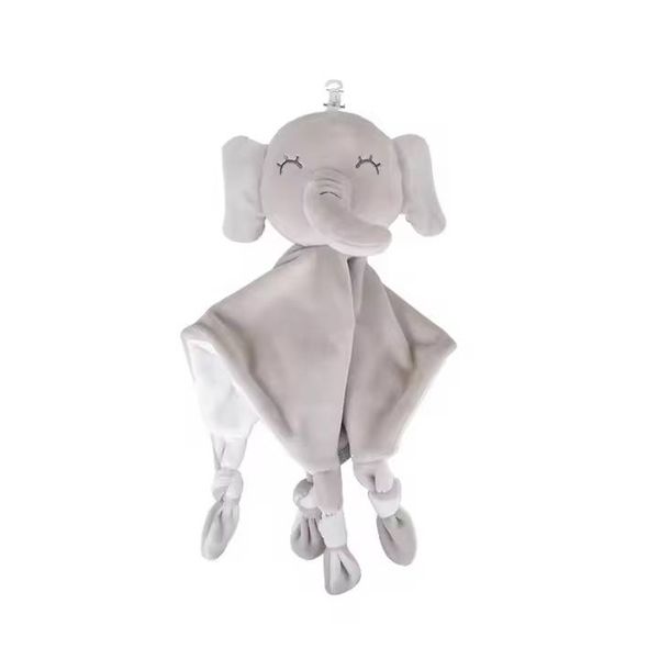Newborn Plush Stuffed Toy Sleeping Snuggle Blanket - White Bunny