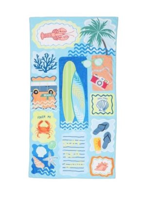 Surfs Up Microfibre Beach Towel, 70x130cm
