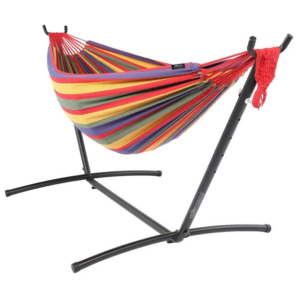Hammock with Steel Stand Outdoor - Red