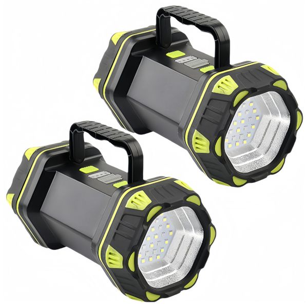 2 Pack Camping Lantern Rechargeable, LED Camping Flashlight, 8 Modes