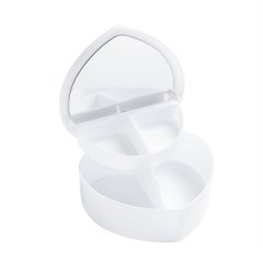 Heart Shape Jewelry Box, Plastic White Jewelry Storage, Jewelry Box