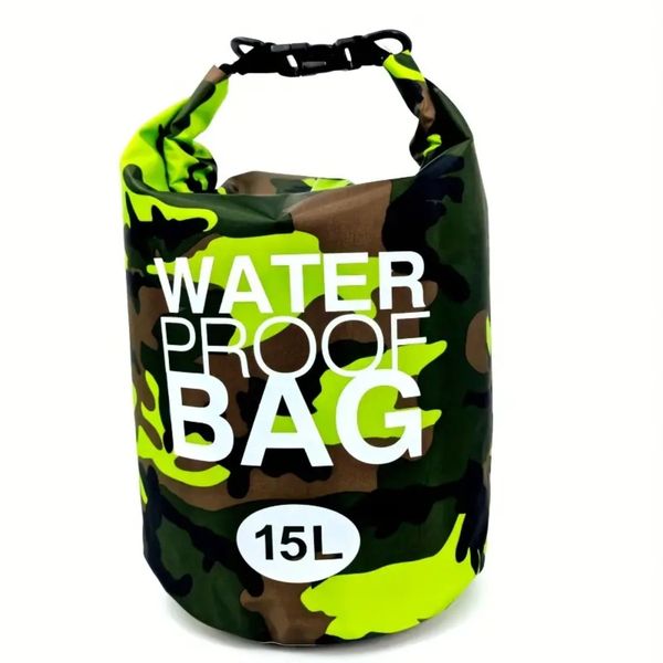 Waterproof Drybag Backpack - Outdoors - Green 15L