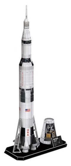 Cubic Fun NASA Apollo Saturn V Rocket 3D Puzzle - 136-Piece