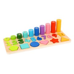 Tooky Toy Wooden Shape and counting stacker