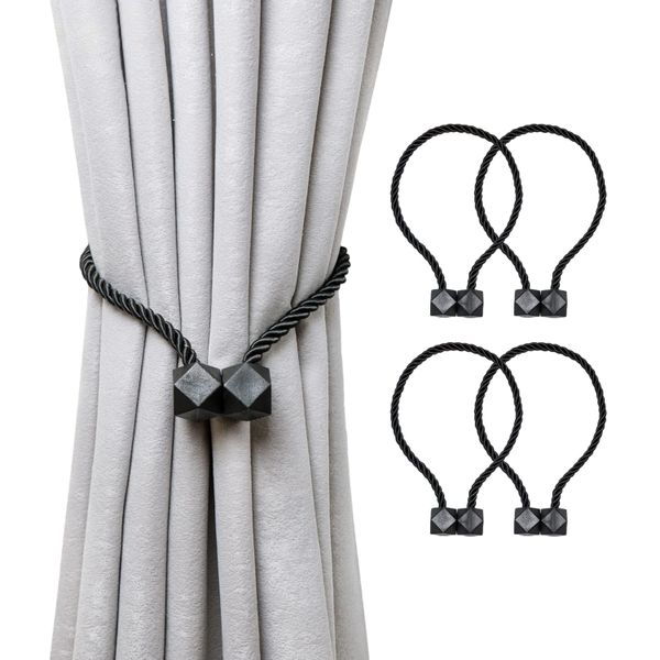 Magnetic Curtain Tiebacks, Window Treatment Holdbacks Draperies Holders