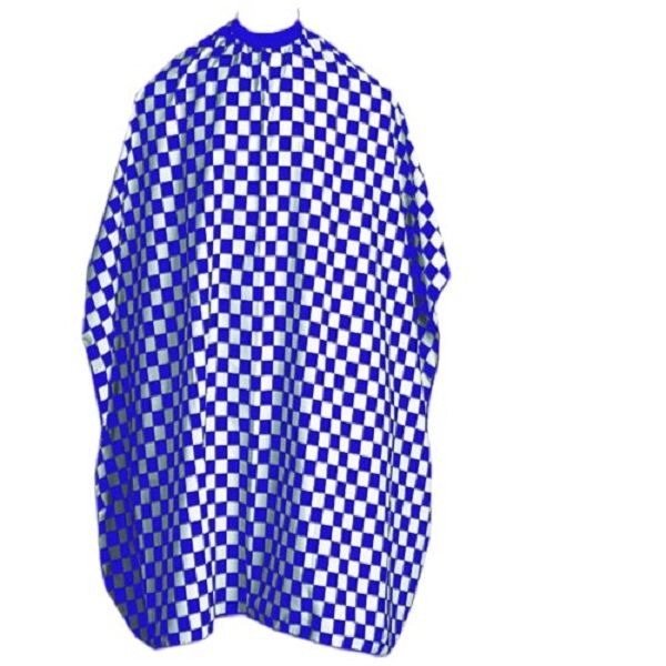 Barber Cutting Cape Blue &amp; White Checkered (American Flag)