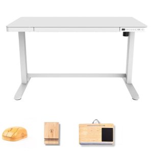 Electric Standing Desk Executive Motion Combo Edition - Oak Finish Table Top