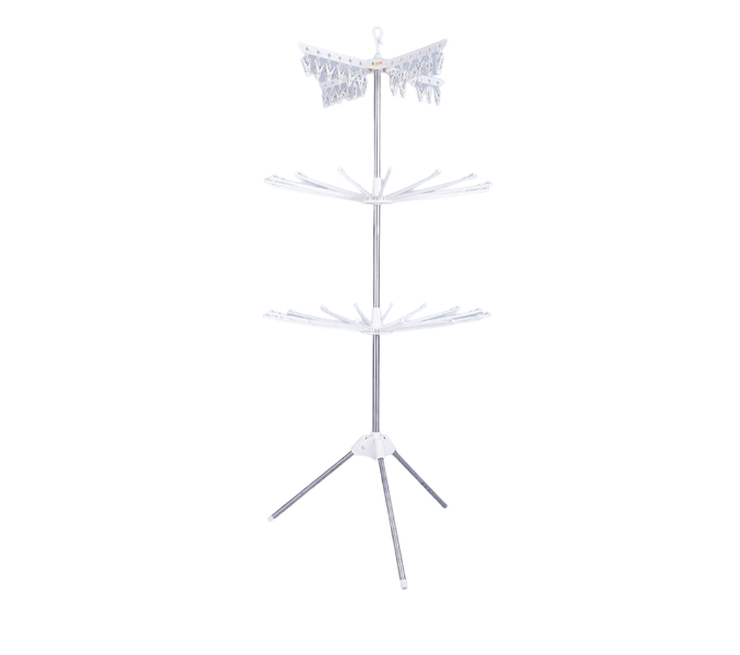 Indoor &amp; Outdoor Space Saving Collapsible Clothes Drying Rack