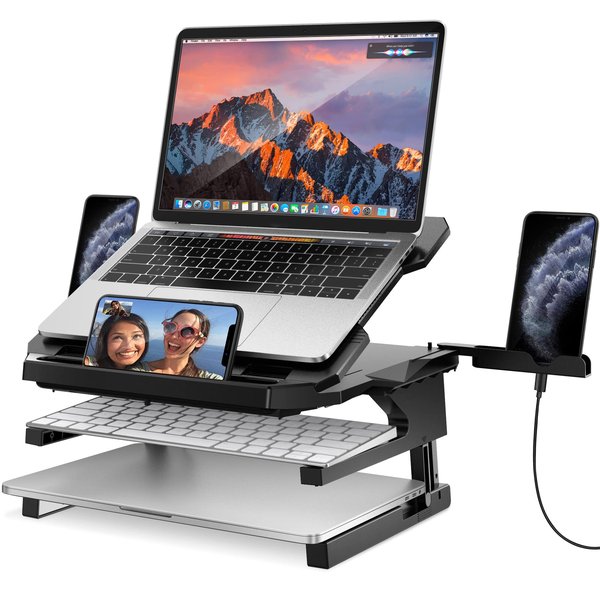 Ergonomic Laptop Stand/Tablet Stand Portable Laptop Riser Rotatable Base