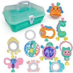 Bestby - Baby Rattle &amp; Teether Sensory Toys Set for Infant 3 Months+ (11 Piece)