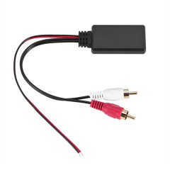 2 Pcs Car Wireless Bluetooth Module Music Adapter Rca Aux Audio Cable