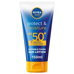 NIVEA Protect and Moisture Invisible Finish SPF 50+ Sun Lotion 150 ml