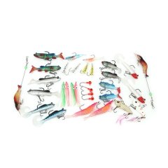 Fishing Lure 32 Piece Set - Soft &amp; Metal